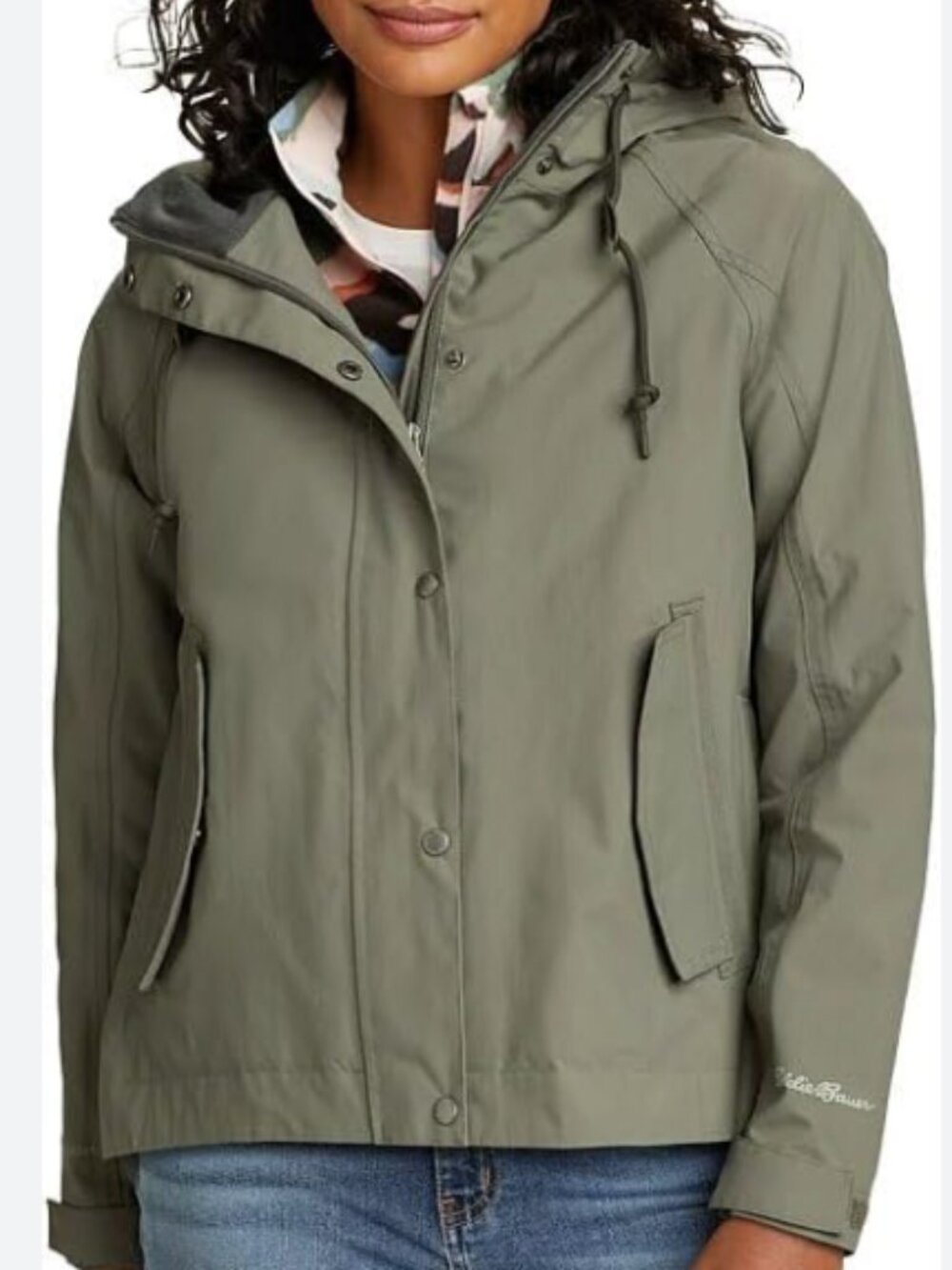 Eddie Bauer Port Townsend Jacket Olive Green Size Small
